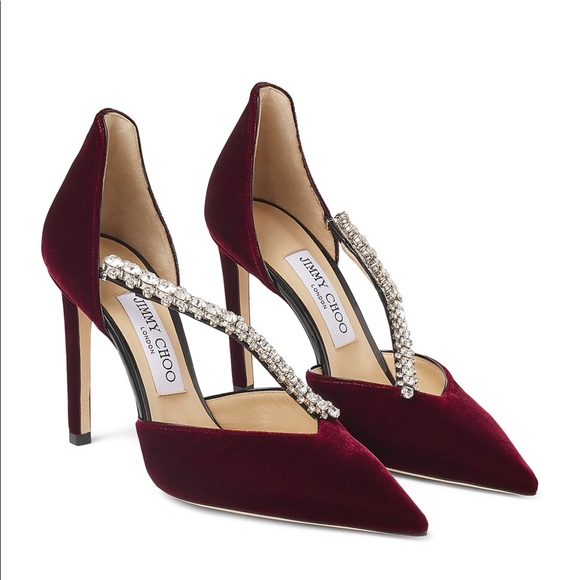JIMMY CHOO Velvet Bee Pumps 100 36.5. Beautiful condition! - Picture 2 of 12